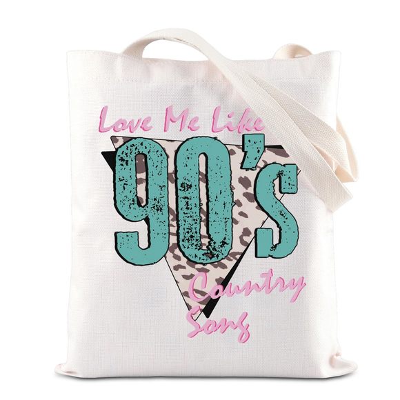 90S Country Music Lovers Tote Bag Country Concert Canvas Bag Musician Gift <3 - Picture 1 of 6